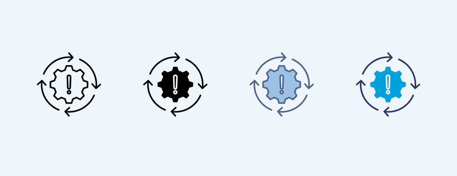 Problem Multiple Icon Illustration Vector