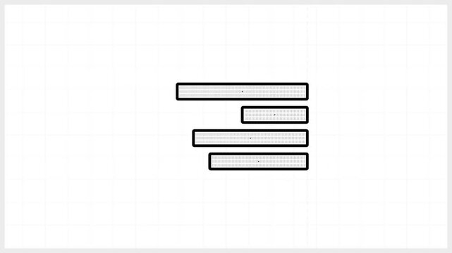 Animated UI Text Alignment Layout Concept (Left, Center, Right, Justify)