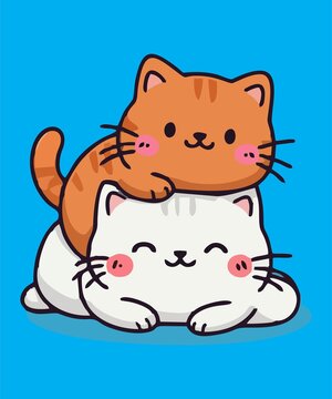 Two Adorable Best Friend Kittens Sharing the Coziest Nap Filled with Love and Happiness