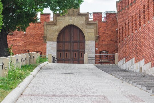 Entrance gate to Wawel Castle fortifications in Krakow, Poland