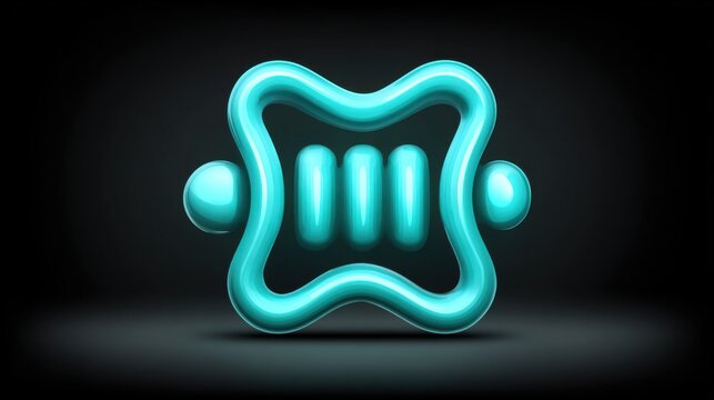 Vibrant blue quantum field icon concept representing innovative ideas and modern branding in a digital age