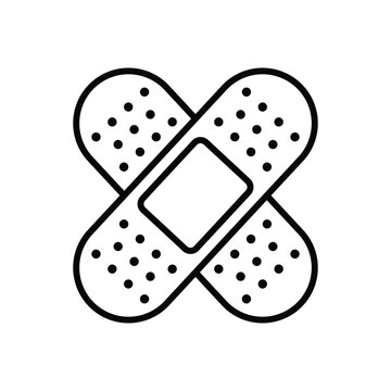 band aid icon in stroke