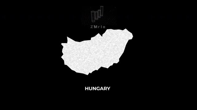 Hungary technology map with animated charts, graphs, statistics, and analytics showcasing economy, infrastructure, innovation, population, trade, energy, and national development