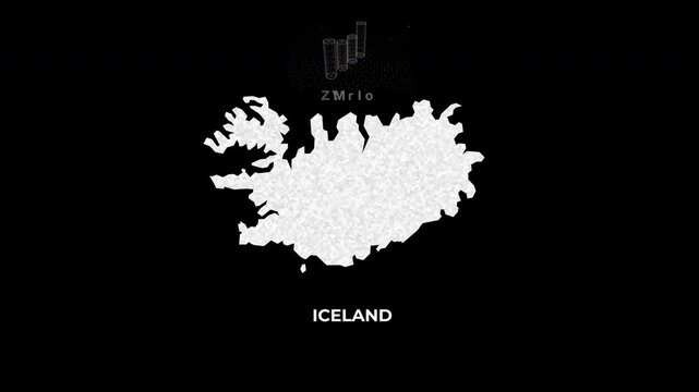 Iceland technology map with animated charts, graphs, statistics, and analytics showcasing economy, infrastructure, innovation, population, trade, energy, and national development