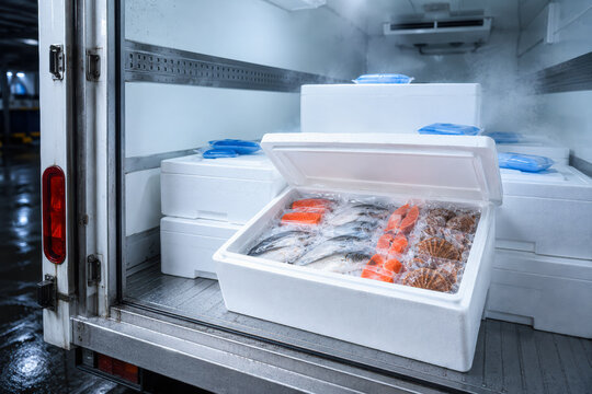Refrigerated Seafood Delivery Preserving Cold Chain Freshness