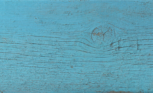 Vintage Light Blue Painted Wooden Plank Surface Texture Background With Cracked Paint Surface