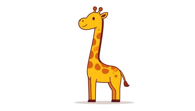 Cartoon giraffe standing on hind legs.