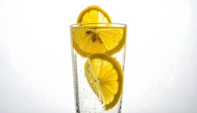 Yellow lemon wedge on white background isolated.