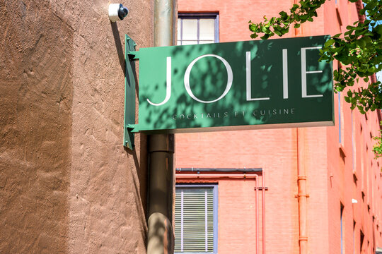 New Orleans, LA, USA - July 18, 2026: Jolie Cocktails and Cuisine Restaurant on Julia Street in New Orleans