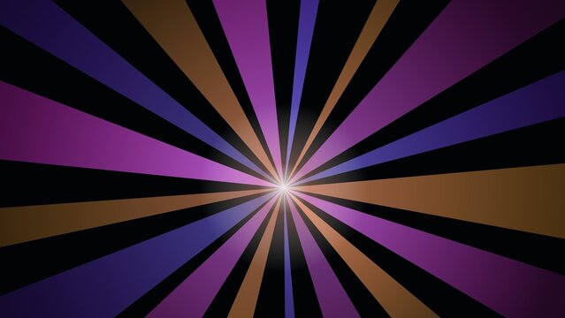 Radiating Light Rays Abstract Geometric Pattern with Purple and Gold Gradient Background