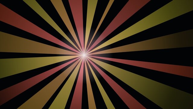 Abstract Sunburst Background with Radial Rays in Muted Red Gold and Black Geometric Pattern