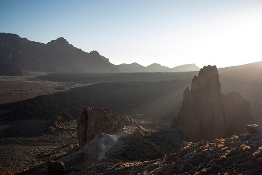 Mount Teide and Roques de Garc&iacute;a Volcanic Landscape in Teide National Park, Tenerife