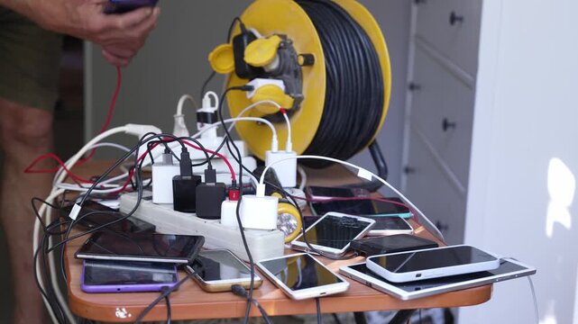 Disaster Relief Charging Station for Phones and Batteries