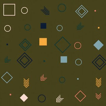 Colorful abstract geometric shapes collection