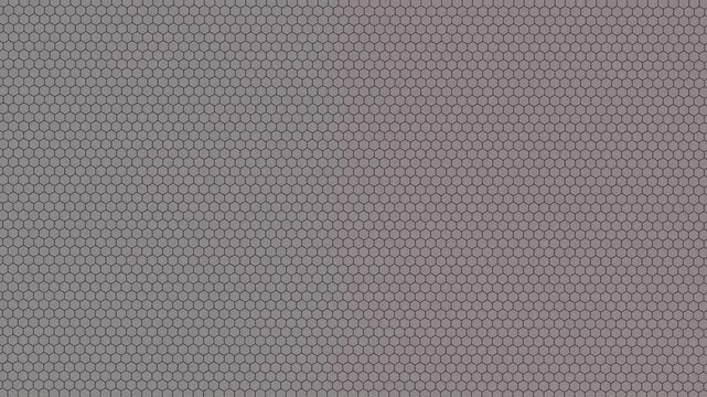 Abstract grey hexagon grid animation featuring a seamless geometric wave pulse. Minimalist, modern honeycomb background loop for tech and science.