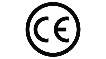 Obraz premium Compliance symbol featuring the letters CE centered inside a circle indicates that a product meets the essential health and safety requirements for sale within the European Economic Area market.