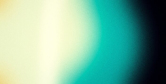 Yellow and teal abstract grainy gradient background