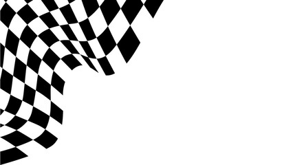 Fototapeta premium Waving Checkered Flag Background with Copy Space for Racing