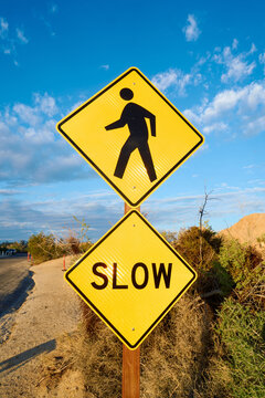 Traffic signs in the middle of nowhere