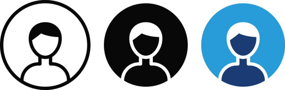 Account Profile User Management Icon. Editable vector symbol representing member identification, customer account, personal avatar, login profile, employee identity and business user interface.