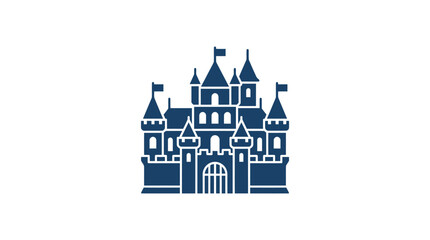 Large castle with towers and flags. © Ahmad