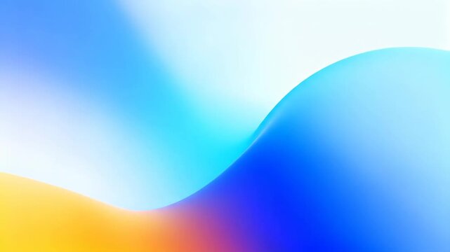 Abstract vibrant gradient wave background with smooth blue and yellow fluid liquid shape for modern backdrop design