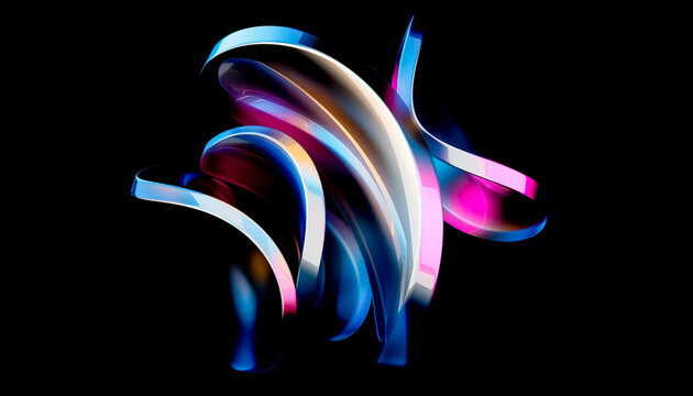 3D Chrome Wave Form