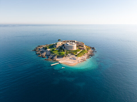 Island Mamula in Montenegro, aerial view