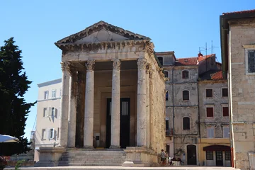 The Temple of Augustus is an ancient Roman temple in Pula, Croatia. © jelena990