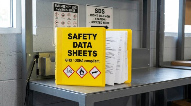Safety Data Sheets Binder for Industrial Workplace Compliance.