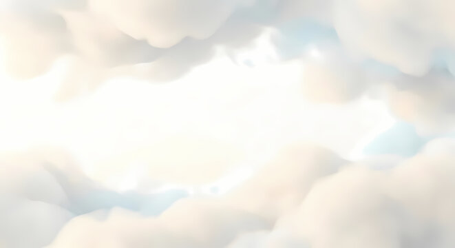Soft white clouds with blue sky background