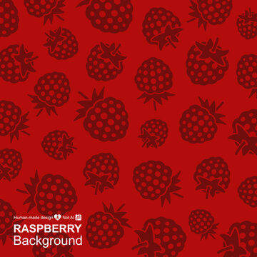 Raspberry background, pattern set. Collection icon raspberry. Vector