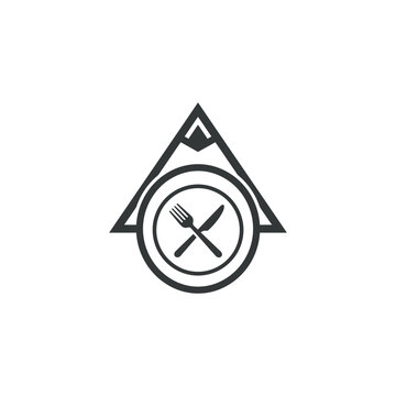 Minimalist restaurant logo.