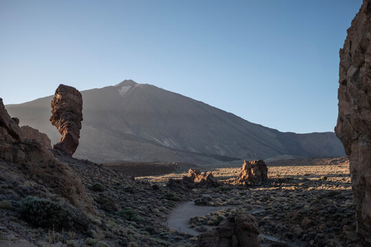 Mount Teide and Roques de Garc&iacute;a Volcanic Landscape in Teide National Park, Tenerife