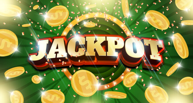 3D gold casino jackpot text effect vector. Premium Vegas gambling poker big win background design. Lucky luxury metal coin prize lottery banner poster template.