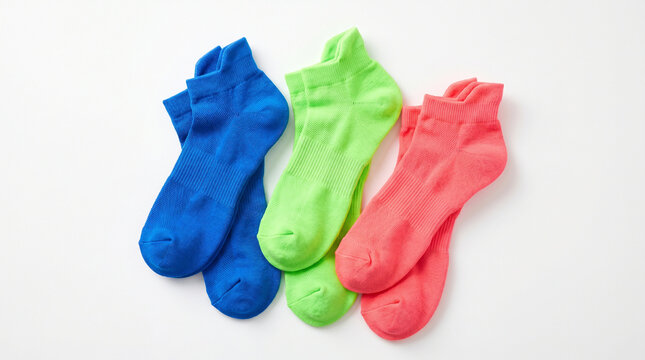colorful socks isolated on white