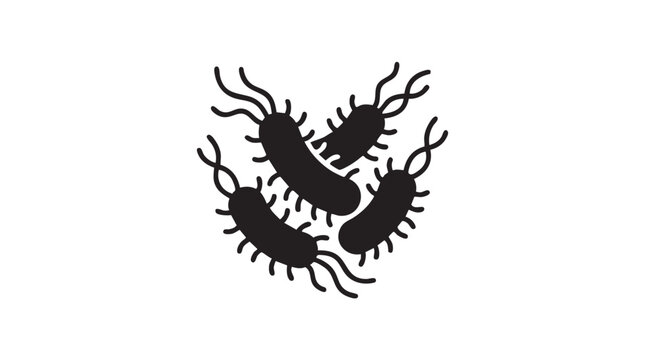 Bacteria cells icon representing microbiology and infectious disease research.