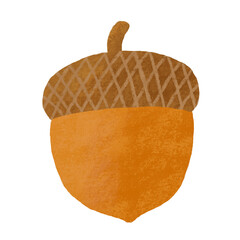 cute hand drawn acorn illustration autumn halloween  © Angela