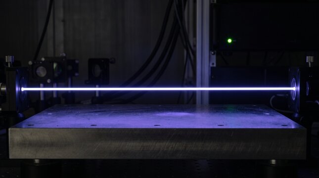 Haz l&aacute;ser filamento plasma laboratorio cuarto oscuro fot&oacute;nica