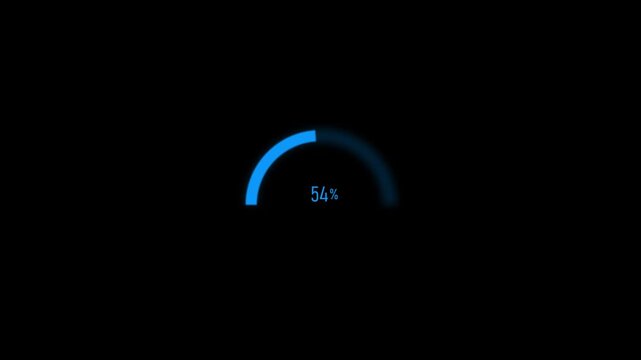 Loading icon for download progress. Designed for processing and transfer concepts. Circle bar for spinning loading animation video