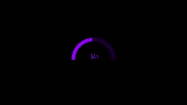 Loading bar line progress loop Animation video transparent background. Data loading bar indicates animation