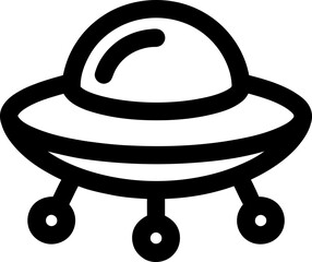 Flying Saucer Icon - Simple UFO Vector Illustration © bayu