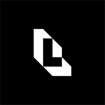Futuristic letter L logo formed by crisp negative space within a bold geometric polygon. Unique & elegant, ideal for tech startups, architecture, legal firms, software, and luxury branding.