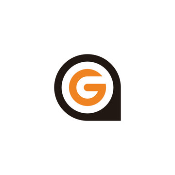Letter G in a, circle geometric symbol simple logo vectorLetter G in a, circle geometric symbol simple logo vector
