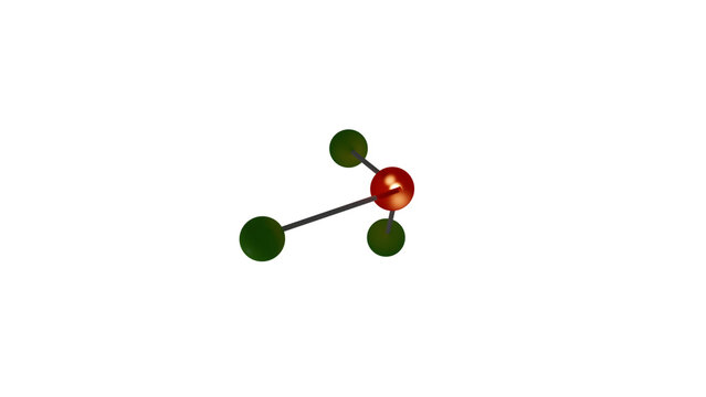  Arsenic Molecule over White Background