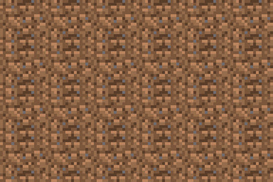 Pixel Dirt Seamless Pattern Background for Retro Game Terrain Texture