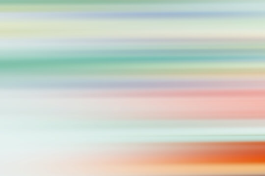 horizontal blurred stripes in turquoise pink and terracotta tones on a clean light abstract background