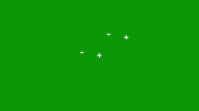 Green and black stripes with sparkling particles during a slow camera zoom