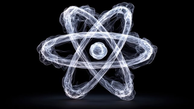 Conceptual illustration of an atom representing quantum incentive field and its role in incentive structures and networks