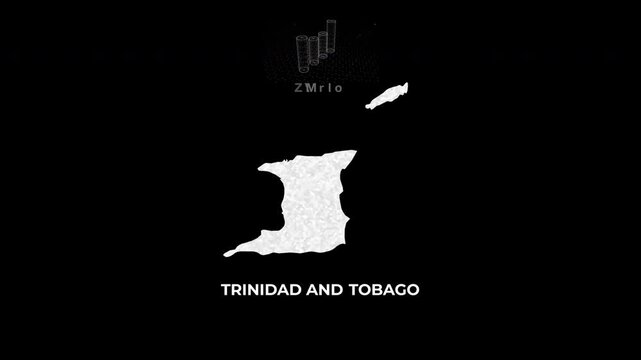 Trinidad and Tobago technology map with animated charts, graphs, statistics, and analytics showcasing economy, infrastructure, innovation, population, trade, energy, and national development